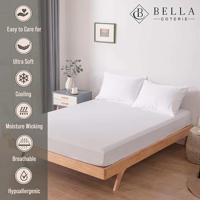 Bella Coterie Luxury Bamboo Viscose Cal King Size Fitted Sheet Only | 100% - Image 2