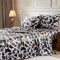 MR&HM Satin Bed Sheets with Elastic Corner Straps, Full Size Sheets Set by MRHM