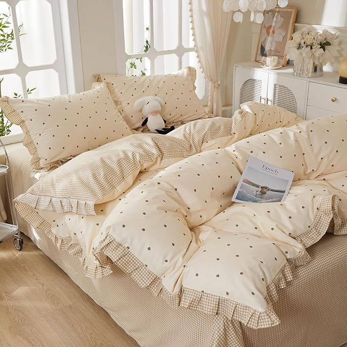 mixinni Floral Duvet Cover Set King Size – 100% Cotton 3-Piece Bedding Set - Image 5