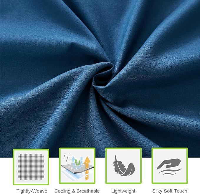 ILAVANDE Navy Queen Sheets Set 4 Piece, Hotel Luxury Super Soft 1800 Series - Image 4