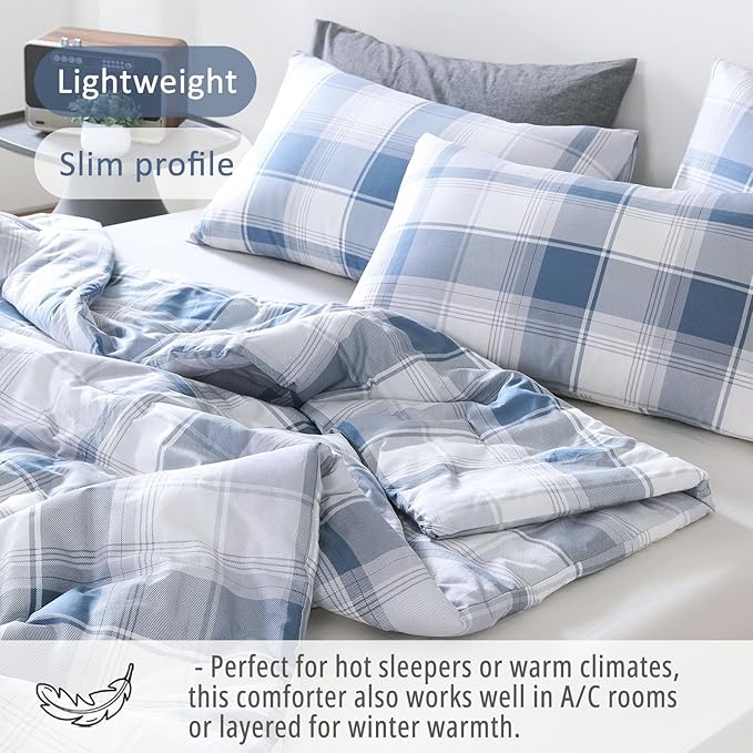 LEMIROE Vintage Cotton Comforter Twin Size 2Pcs - Image 4