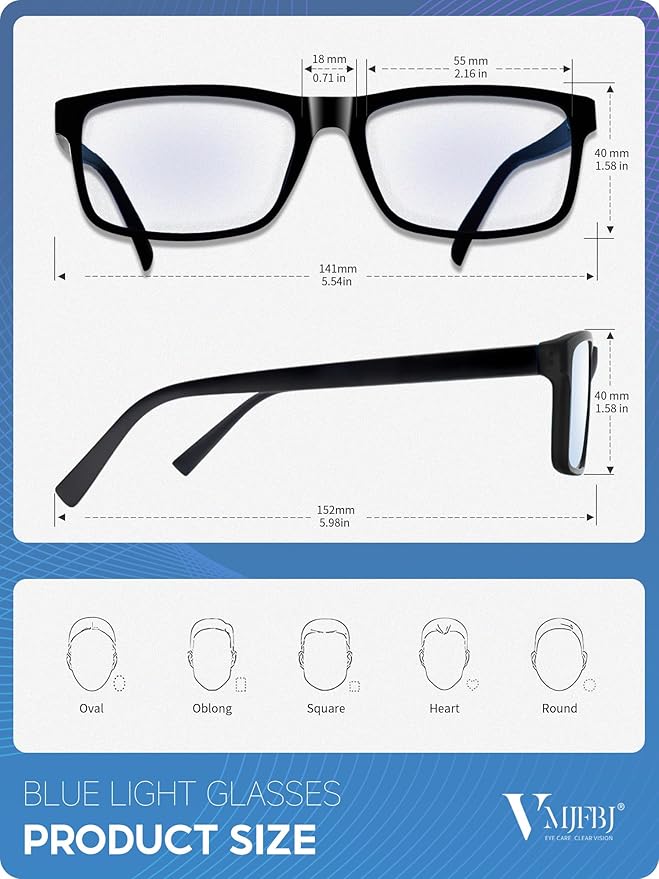 VMJFBJ Blue Light Blocking Glasses - Image 2