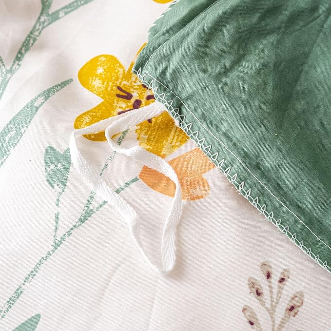 OAITE Duvet Cover Set Twin Size Floral Pattern Ultra Soft 100% Cotton Duvet - Image 8
