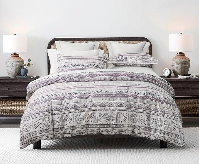 SLEEPBELLA Boho Chic Striped King Size Duvet Cover Set by SLEEPBELLA