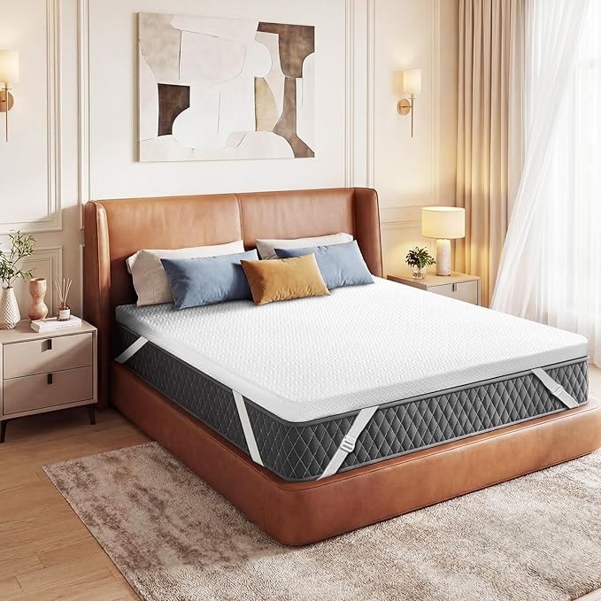 Czpalo 3 Inch Gel Memory Foam Mattress Topper Queen, Cooling Mattress Topper - Image 7