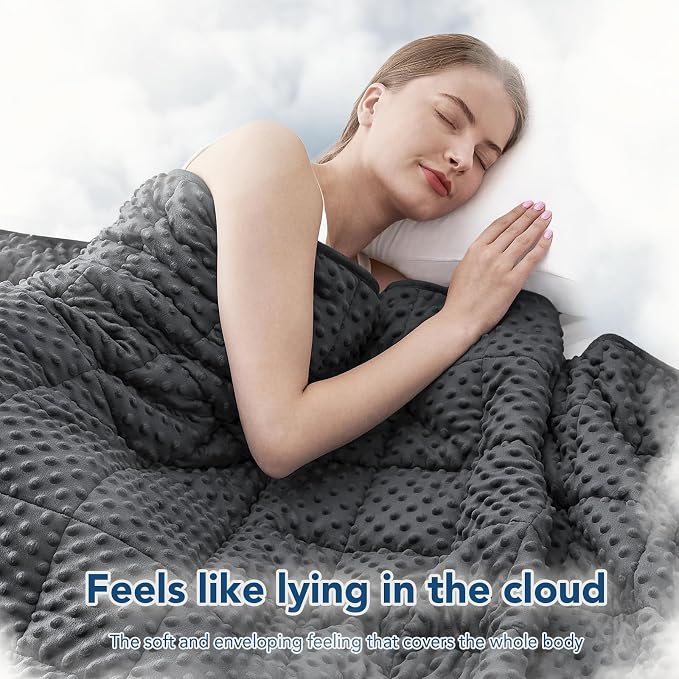 Topcee Weighted Blanket for Adults, Minky Dots Heavy Blanket for 140-160lbs - Image 4