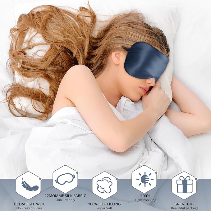 Silk Sleep Mask 100% 22 Momme Mulberry, Sleep Eye Mask - Image 3