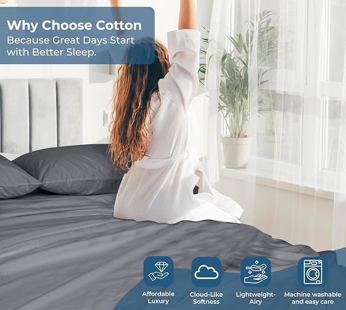 Royale Linens 100% Organic Cotton Twin Flat Sheet Only - Image 7