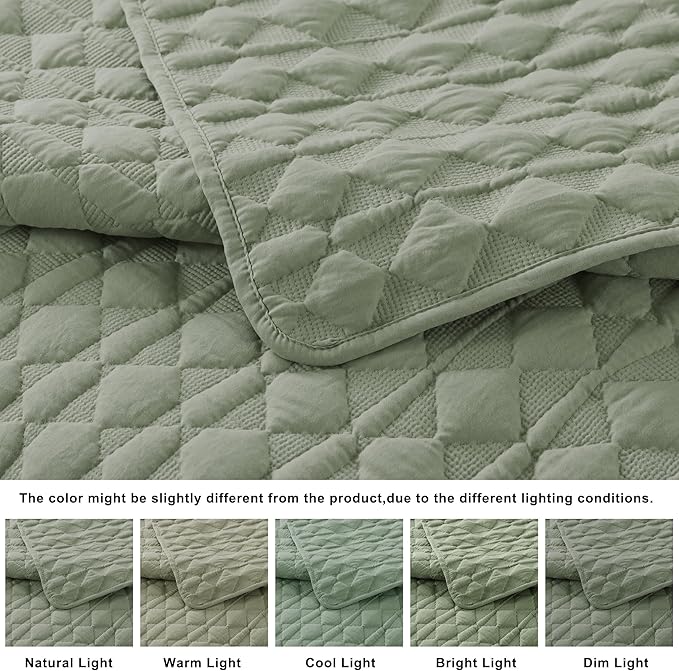 WDCOZY Oversized California Cal King Size Quilt Bedding Sets - Image 3