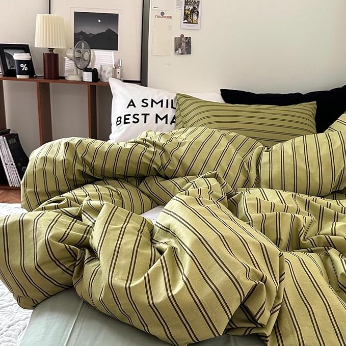 mixinni Vintage Stripes Duvet Cover Set Twin - Image 5