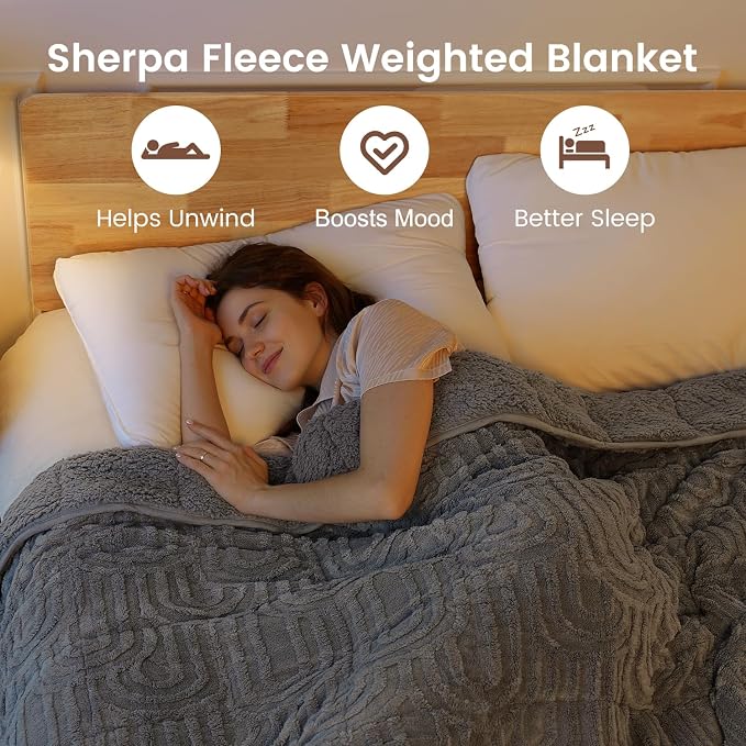 Sherpa Fleece Adult Weighted Blanket Great - Image 2