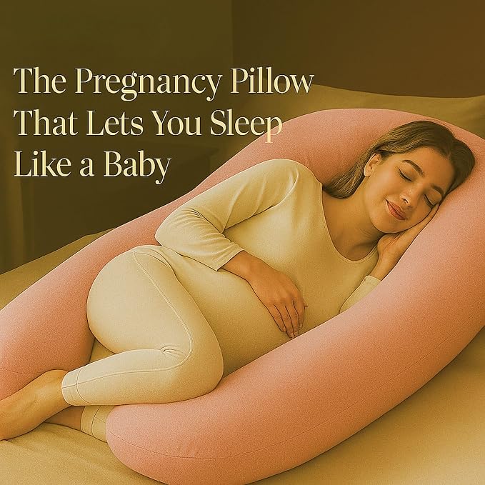 U-Shaped Pregnancy Pillow – 100% Cotton Cover, Full Body Maternity Support - Image 2