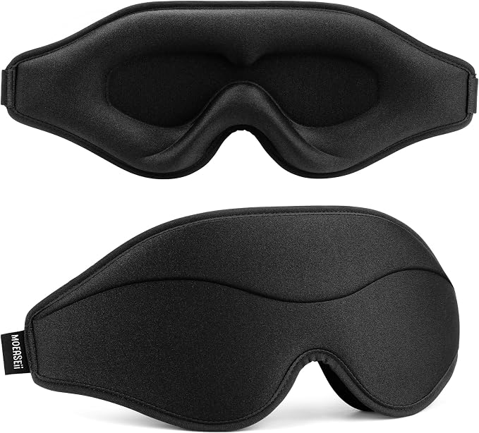 Sleep Mask - Total Blackout 3D Sleeping Mask, Super Lightweight & Silky Soft by MOEASEii