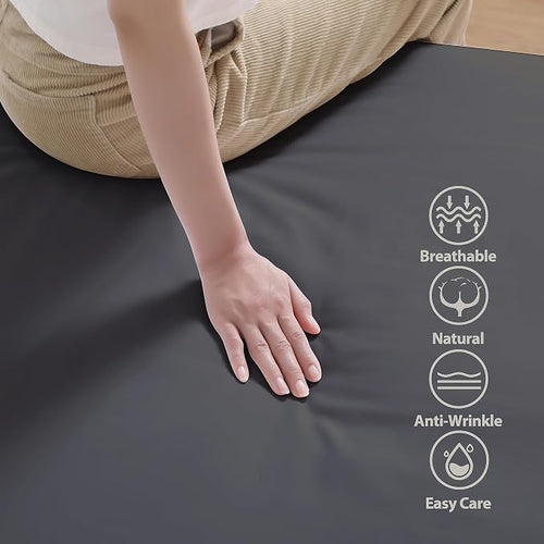 100% Egyptian Cotton Fitted Sheet Twin XL/Split King Size, 600 Thread Count - Image 2