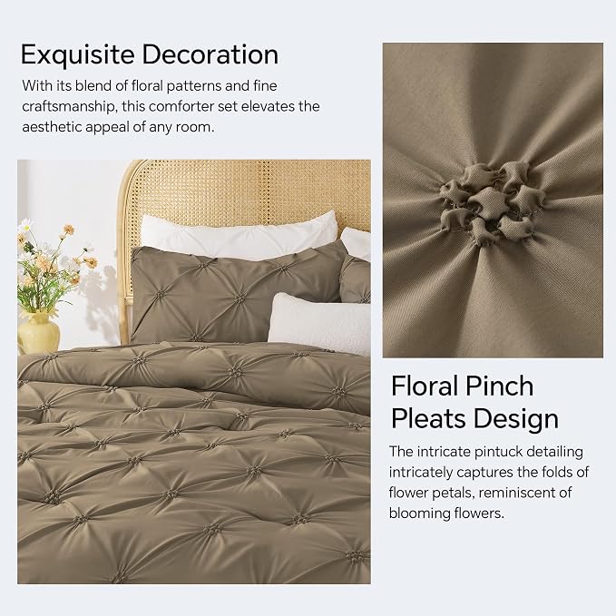 BEDELITE Light Brown Twin Comforter Set - Image 4