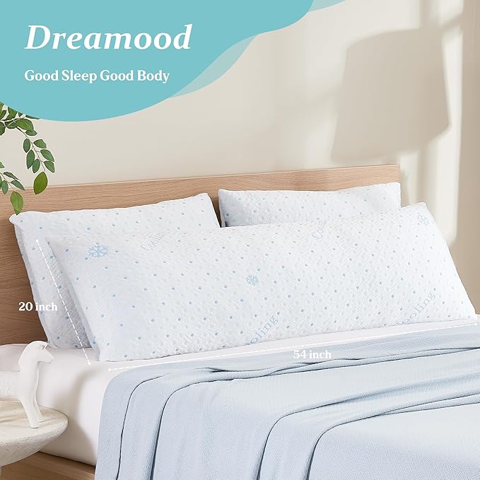 Dreamood Cooling Body Pillow Firmer 3200g 100% Shredded Memory Foam Body Pillows - Image 4
