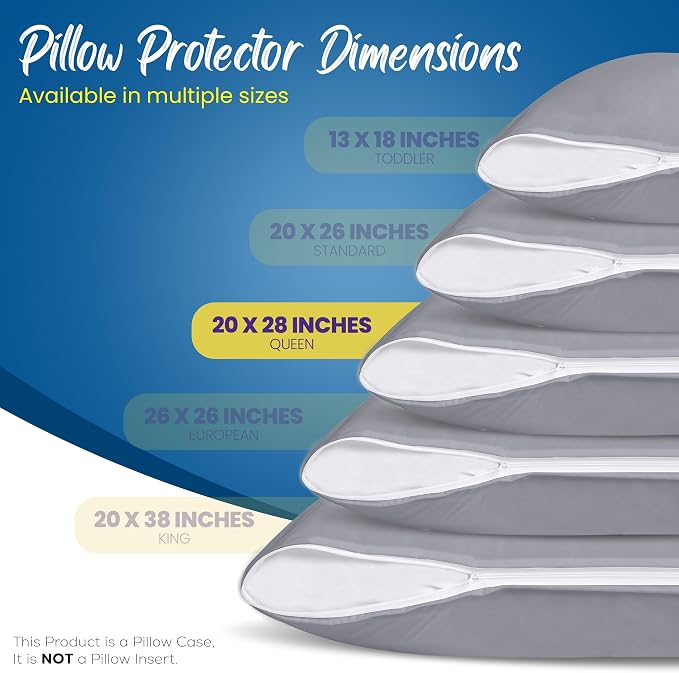 Utopia Bedding Premium 100% Waterproof Pillow Protectors - Image 2