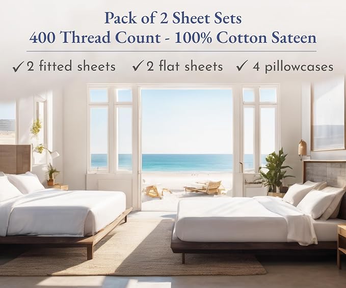 California Design Den 2-Pack Sheets Full Size Bed - Image 4