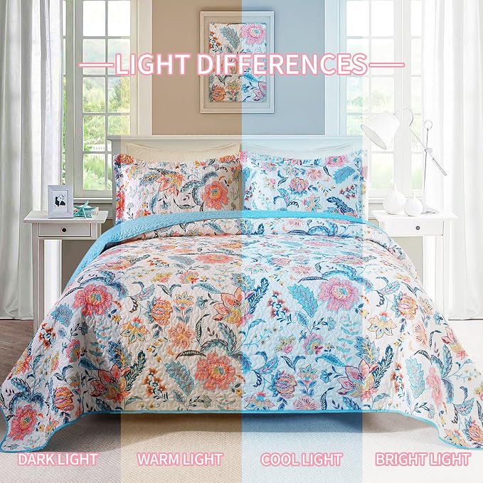 BEDIFANY Garden Cotton Filling King Size Quilt Set - Image 6