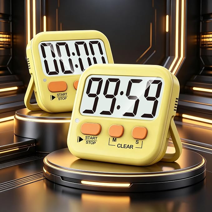 Antonki 2 Pack Digital Timer for Kids, Magnetic Countdown Kitchen Timers for - Image 2
