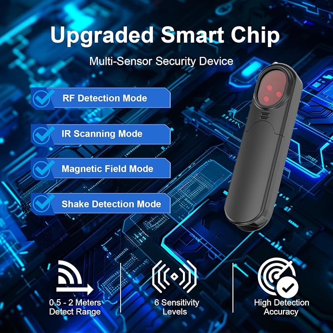 Hidden Camera Detectors & Anti-Spy Camera Finder, Wireless RF Signal Scanner - Image 3