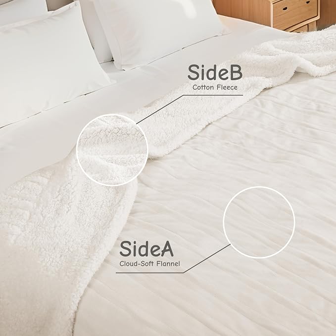 Electric Heated Blanket Queen Size 84"x90", Soft Flannel - Image 6