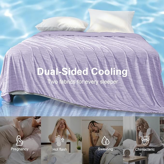KMUSET Cooling Blanket Queen Size, Double Sided Summer Cooling Blankets - Image 8
