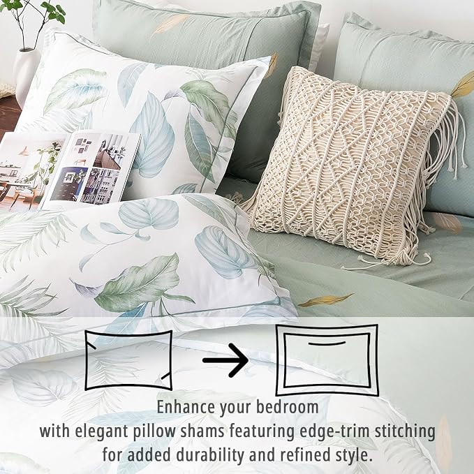 LEMIROE Botanical Cotton Comforter King Size - Image 3