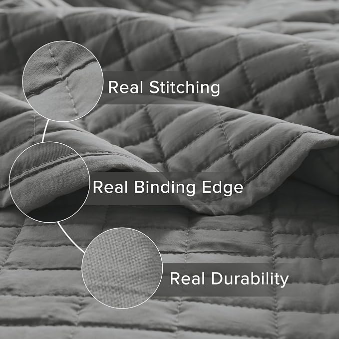 Comfort Spaces Kienna Quilt Set- Double Sided Stitching Design Summer Blanket - Image 4