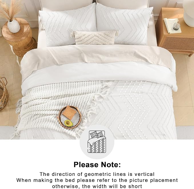 Andency White Twin/Twin XL Comforter Set, Twin Bed Comforter - Image 5