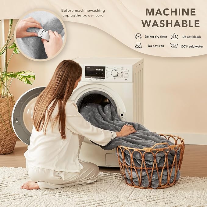 Homemate Electric Heated Blanket Full Size - Image 8