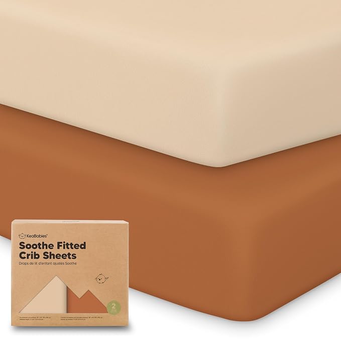 KeaBabies 2-Pack Organic Crib Sheets by KeaBabies