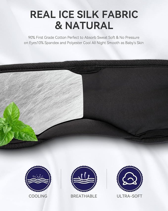 MUSICOZY Sleep Headphones Bluetooth 5.4 Headband Breathable Sleeping Headphones - Image 3