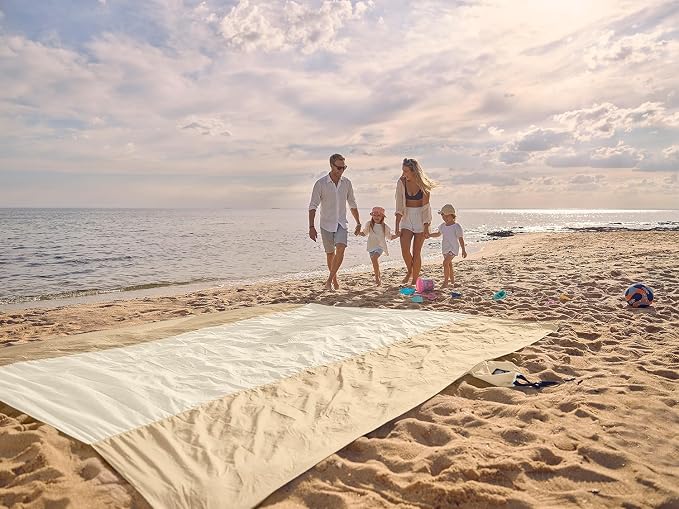 WEKAPO Beach Blanket Sandproof Waterproof, Extra Large Beach Mat, Oversized & - Image 8