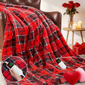 OCTROT Red Christmas Heated Blanket Electric Throw 50X60, Heating Throw Gift by OCTROT