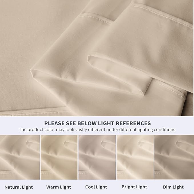 Maple&Stone Queen Flat Sheet 6 Pack, Premium Soft & Breathable, Brushed - Image 4