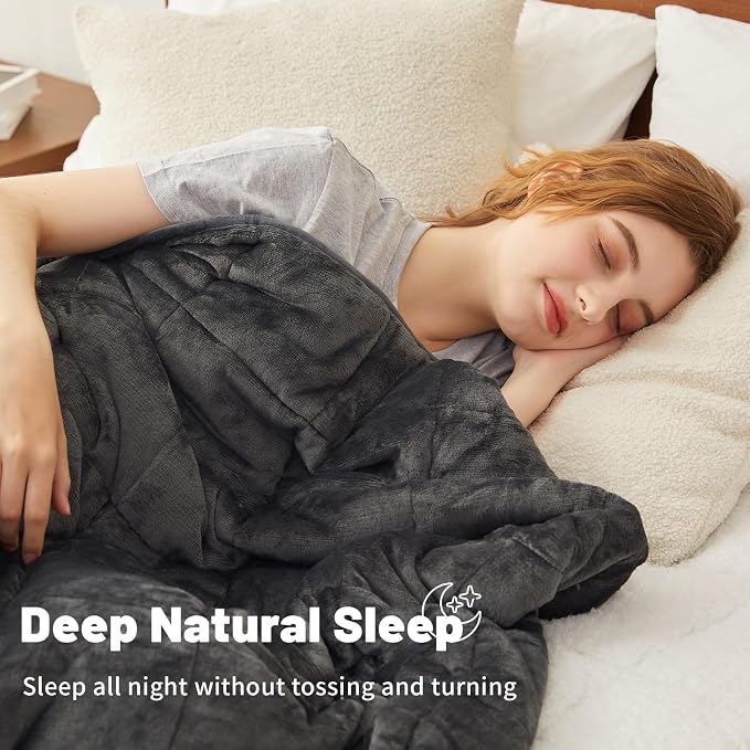Weighted Blanket 20 lbs 60x80 inches, Sherpa Fleece Throw Blanket - Image 3