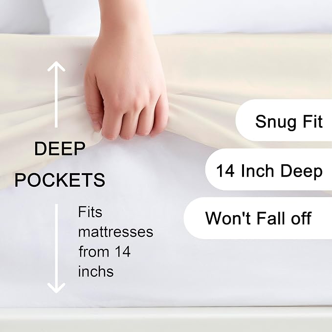 Hotella 100% Microfiber 39"x80" Twin XL Fitted Sheet Only, Hotel Quality Stay - Image 2