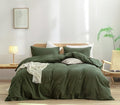 BESTOUCH Duvet Cover Set 100% Washed Cotton Linen Feel Super Soft Comfortable by BESTOUCH