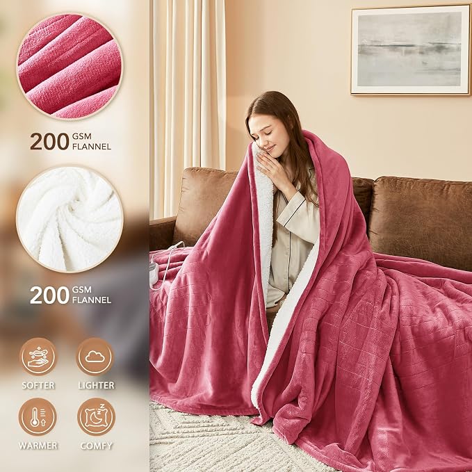 Homemate Electric Heated Blanket Full - Image 3