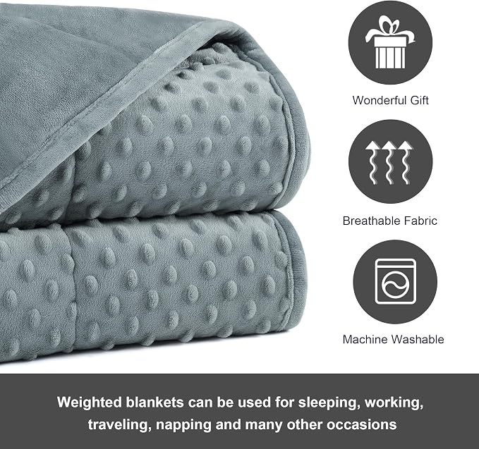 Alomidds Weighted Blanket, Luxury Velvet Weighted Blankets - Image 2