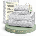 LANE LINEN 100% Organic Cotton Printed King Bed Set, All Season Crisp Percale by LaneLinen