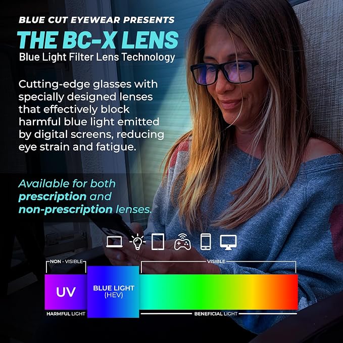 Blue Light Blocking Glasses For Men/Women Anti-Fatigue Computer Monitor Gaming - Image 4