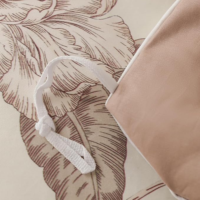 Duvet Cover Set Queen Size Floral Pattern 600 Thread Count Ultra Soft 100% Long - Image 7