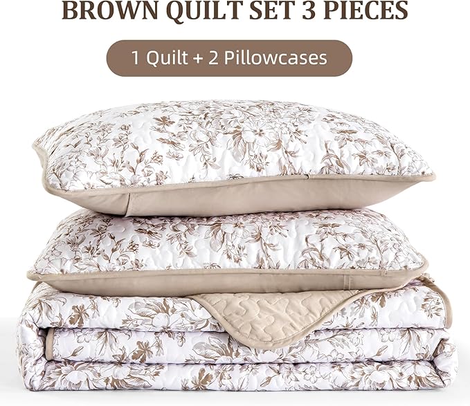 WONGS BEDDING California King Quilt Sets, Botanical Quilt - Image 7