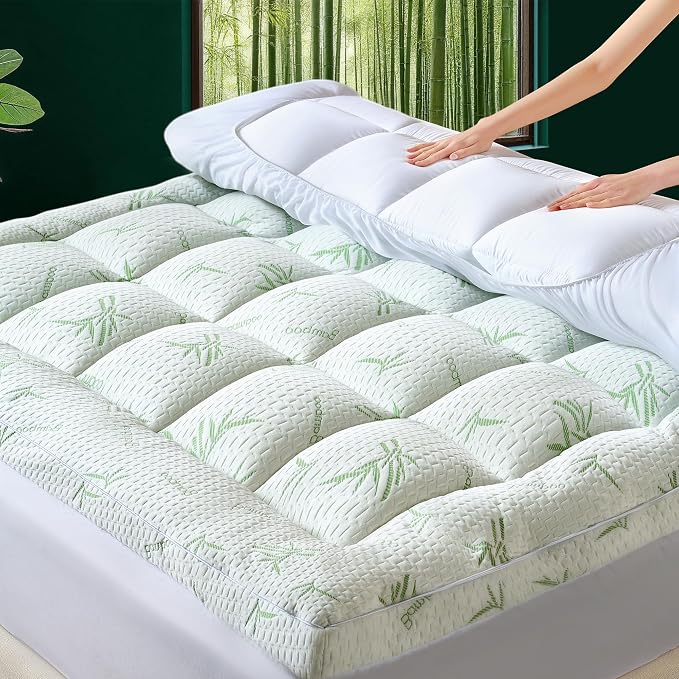 3 Inch King Mattress Topper, Plush Pillow Top Matress Topper by Unknown