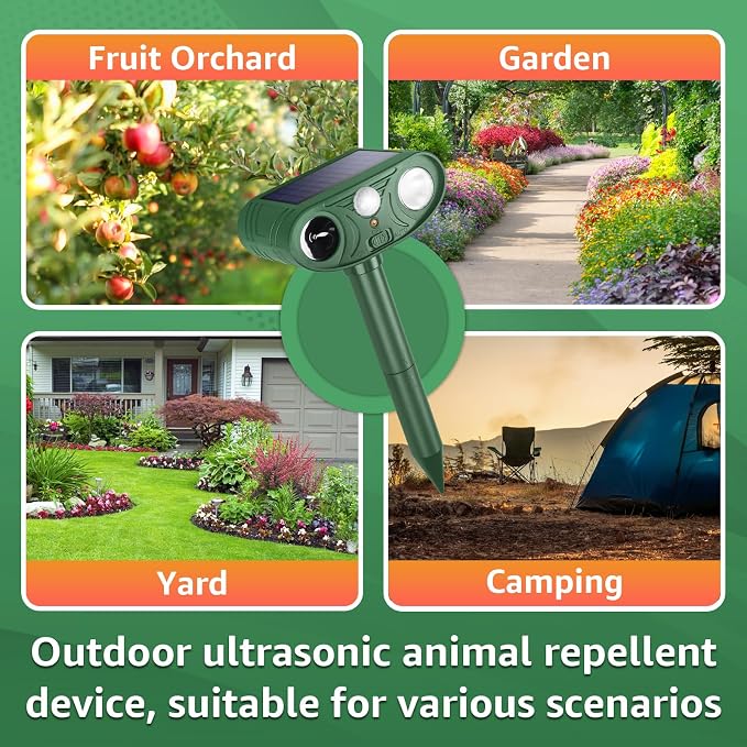 Solar Ultrasonic Animal Repellent Outdoor - Image 9
