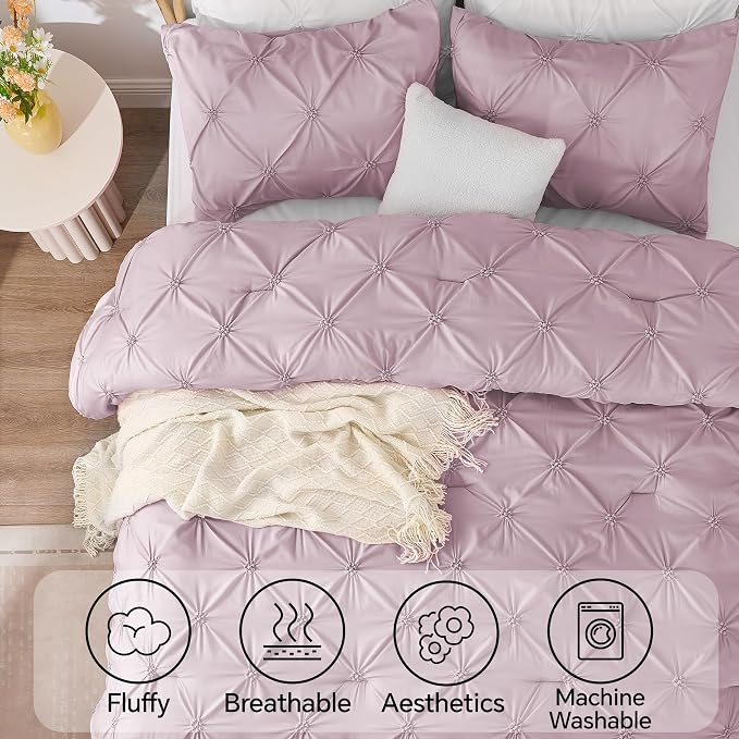 BEDELITE Light Purple King Size Comforter Set - Image 5