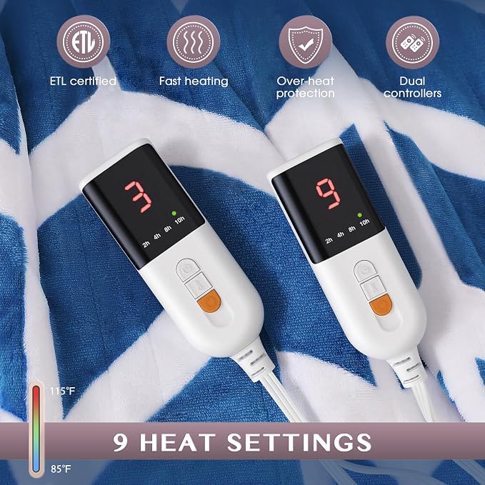 VENTIMI Electric Blanket Queen Size, Fast Heating Blanket - Image 2