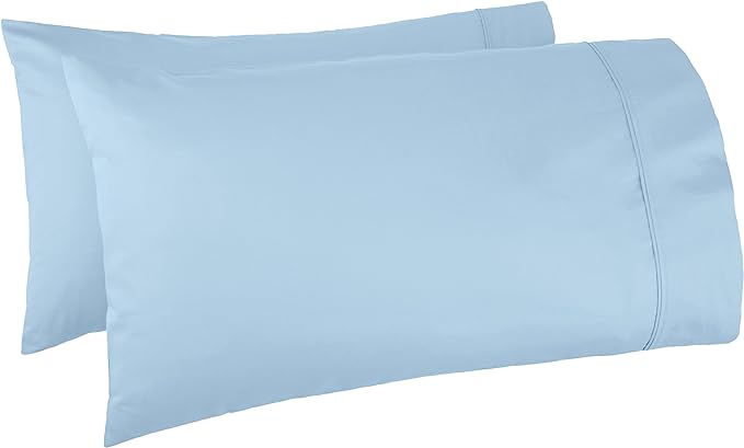 Amazon Basics 400 Thread Count 100% Cotton Pillow Cases, Sateen Weave, King Size by AmazonBasics